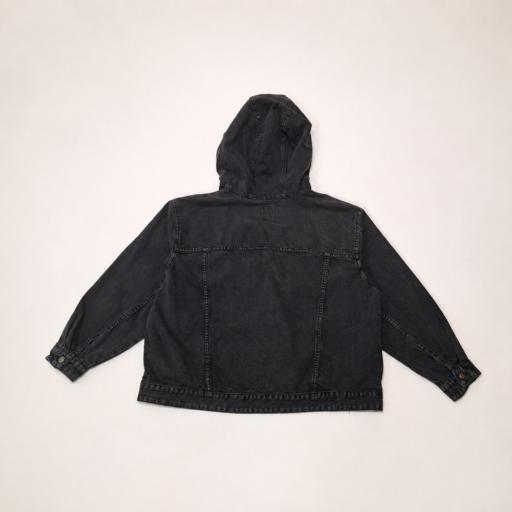 Wild Fable XXL Black Hooded Denim Jacket NWT - Picture 3 of 6